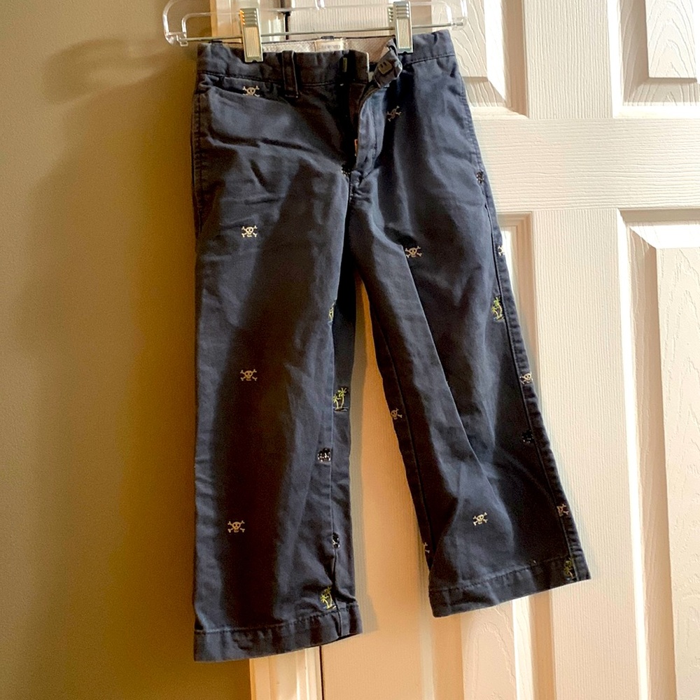 Crewcuts embroidered boys pants “ treasure island”
